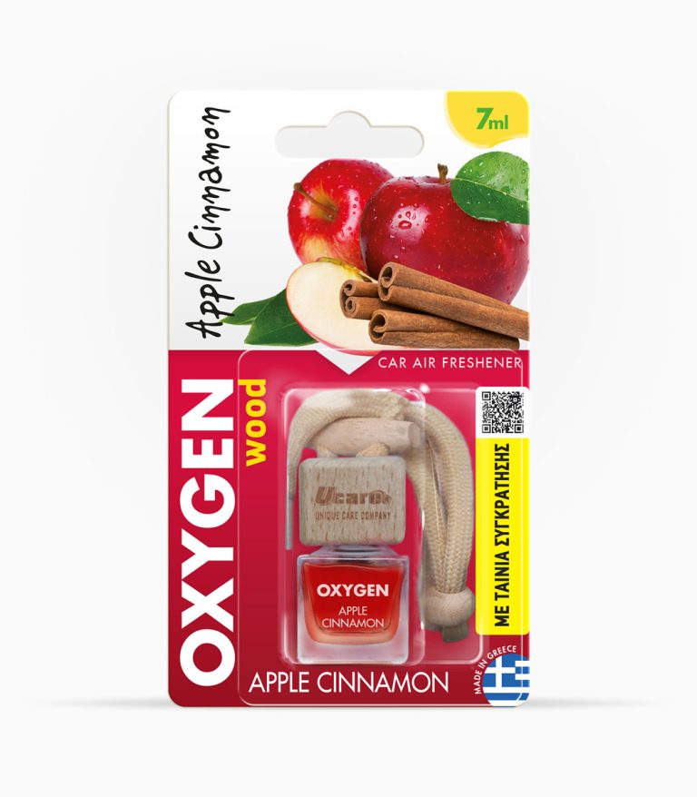 ΜΗΛΟ ΚΑΝΕΛΑ / APPLE CINNAMON OXYGEN wood αρωματικό αυτοκινήτου