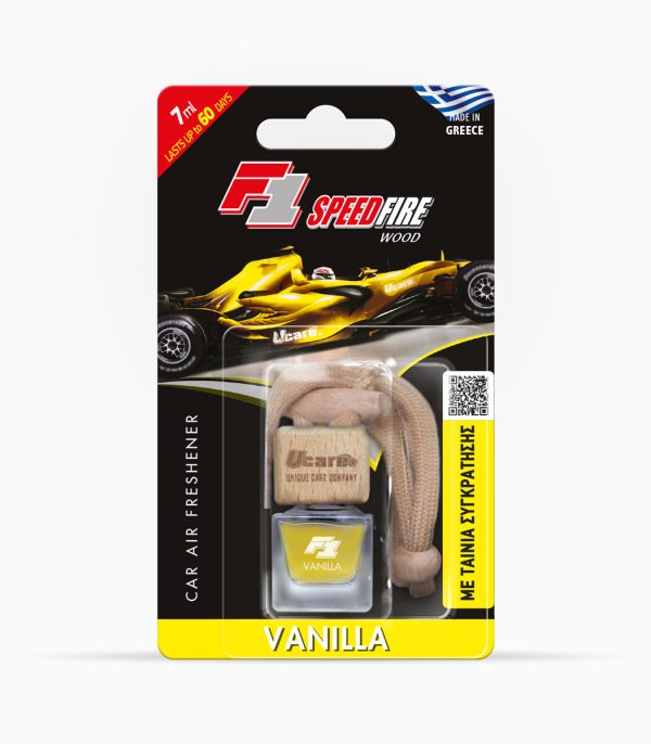 VANILLA F1-speedfire wood αρωματικό αυτοκινήτου