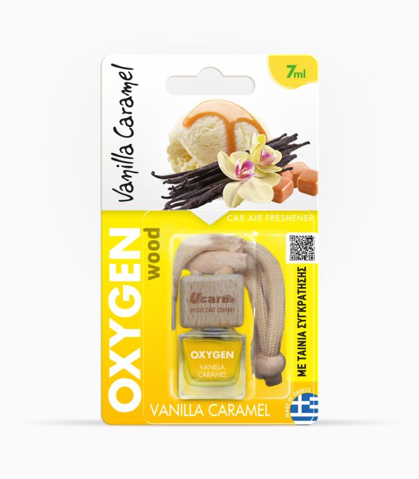 ΒΑΝΙΛΙΑ ΚΑΡΑΜΕΛΑ / VANILLA CARAMEL OXYGEN wood αρωματικό αυτοκινήτου