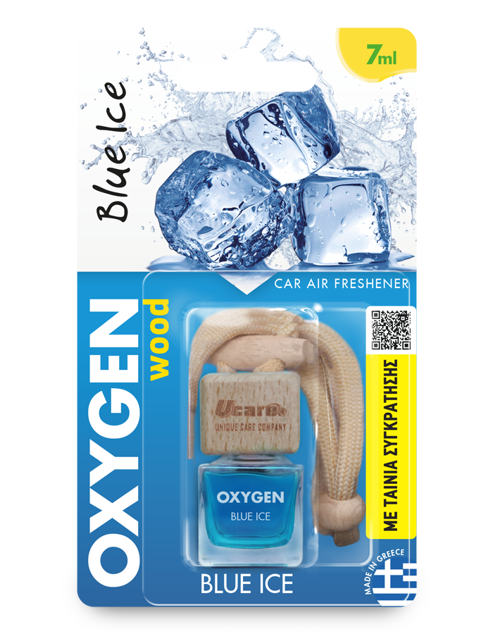 UCARE | Oxygen Wood Air Fresheners | BLUE ICE