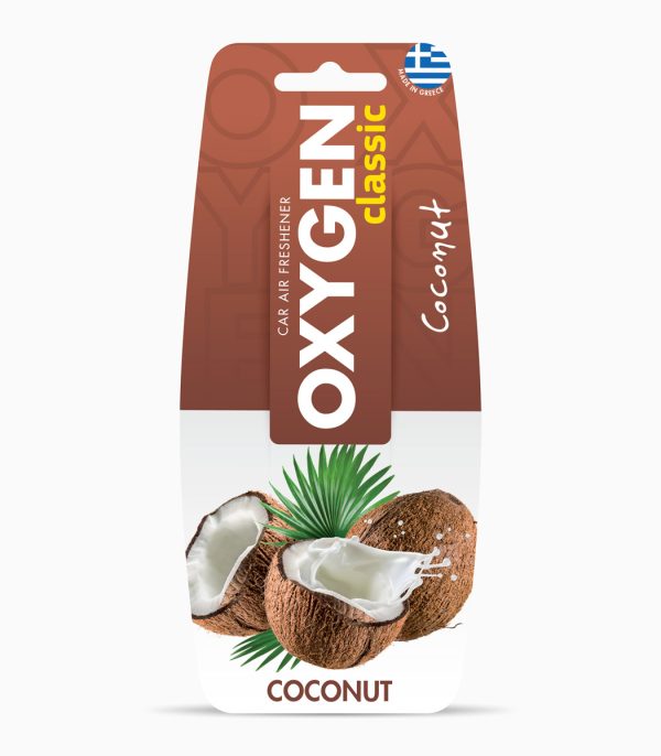 COCONUT OXYGEN classic κρεμαστό αρωματικό αυτοκινήτου τύπου δεντράκι με άρωμα καρύδα car air freshener scented paper